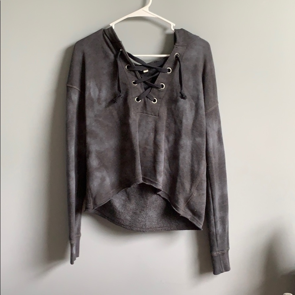 Cropped Gray Hoodie